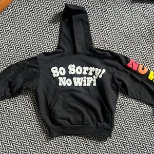 Madhappy “So Sorry No Wifi” Black Sweatshirt.
